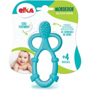 Mordedor Infantil Escovinha Azul +4 Meses