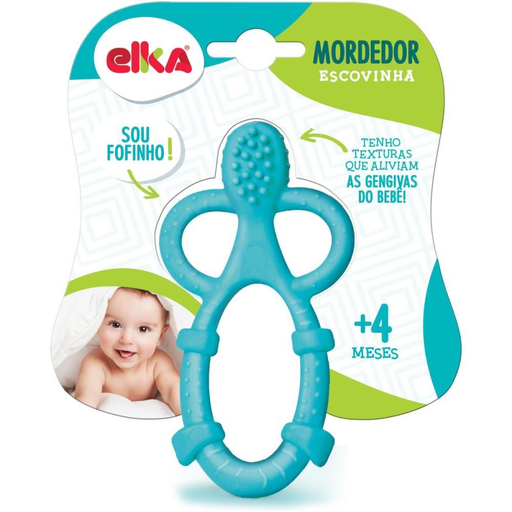 Mordedor Infantil Escovinha Azul +4 Meses