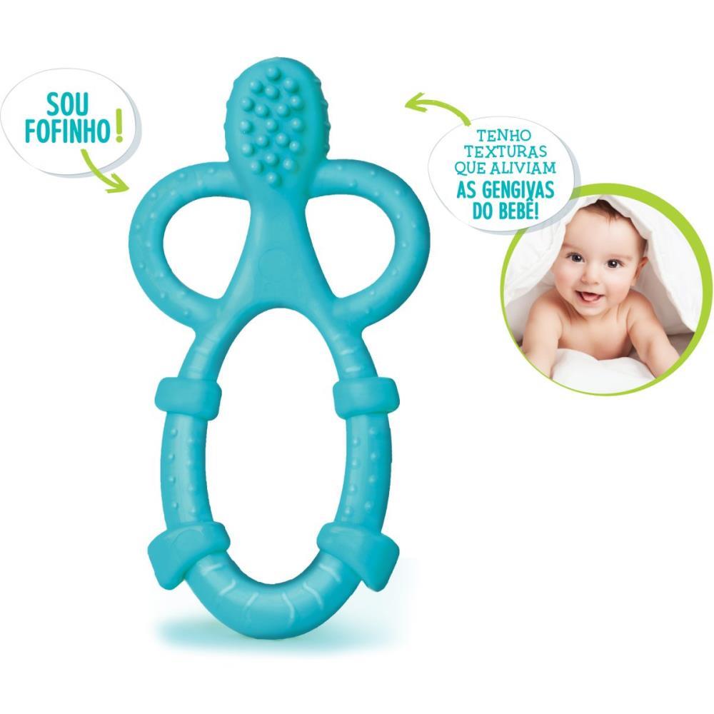 Mordedor Infantil Escovinha Azul +4 Meses - Imagem 2