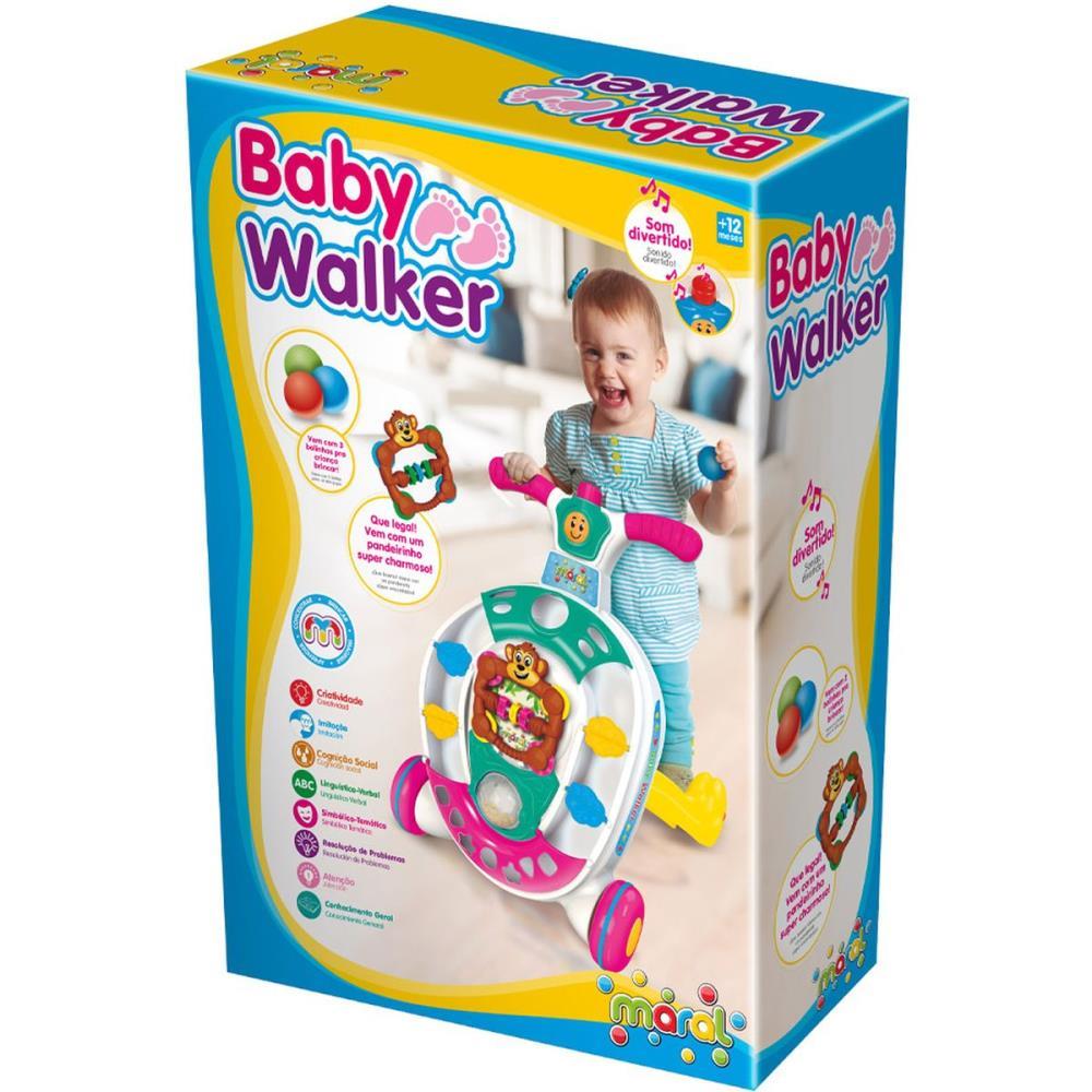 Andador Baby Walker Rosa C/Som - Imagem 2