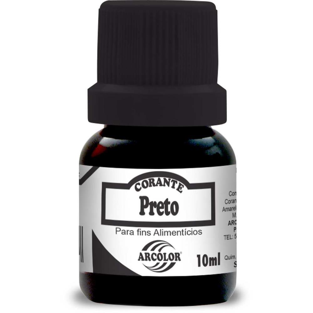 Corante Liquido Alimenticio Preto 10ML.