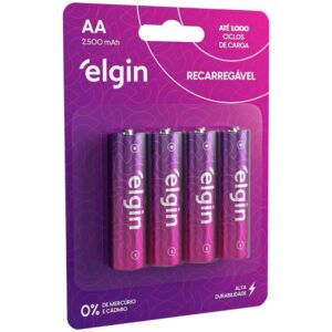 Pilha Recarregavel Pequena Aa 2500MAH 1.2V.