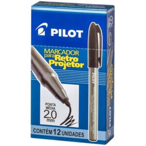 Caneta Retroprojetor 2.0MM Marcador Preta - Imagem 1