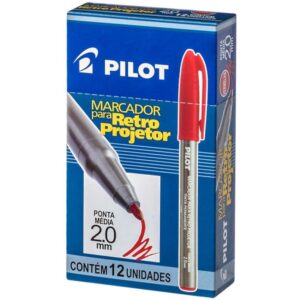 Caneta Retroprojetor 2.0MM Marcador Vermelho - Imagem 1