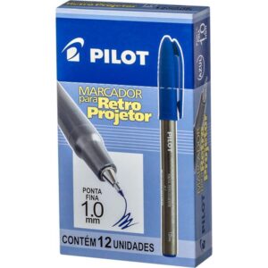 Caneta Retroprojetor 1.0MM Marcador Azul - Imagem 3
