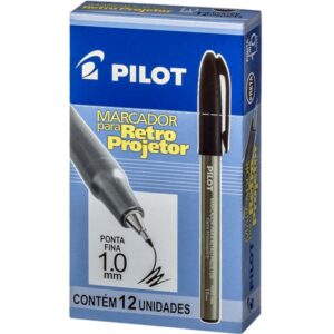 Caneta Retroprojetor 1.0MM Marcador Preto - Imagem 3