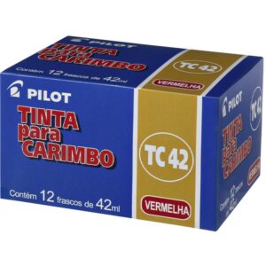 Tinta para Carimbo 42ML Vermelha - Imagem 1