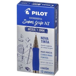 Caneta Esferografica Retratil Bpgp-S Supergrip 1.0MM Azul - Imagem 1