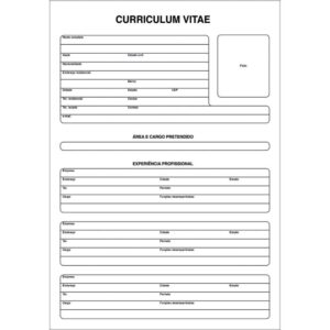 Impresso Administrativo Curriculum 50 Folhas Unica - Imagem 1