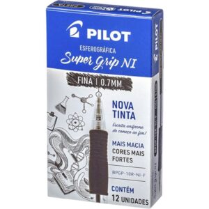 Caneta Esferografica Retratil Bpsg-S Supergrip 0.7MM Preta - Imagem 1