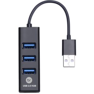 Hub Mini USB 2.0 4 Portas Preto - Imagem 2