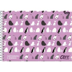 Caderno Desenho Univ Capa Dura Cliff Masc/Fem 80FLS. - Imagem 1