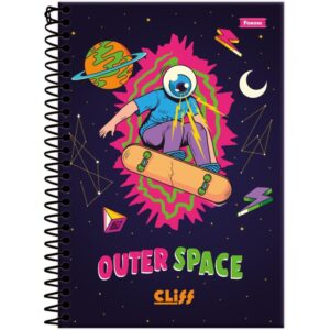 Caderno Espiral 1/4 Capa Dura Cliff Masculino 80FLS. - Imagem 4
