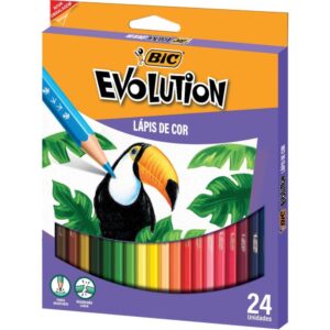 Lapis de Cor Sextavado Evolution 24 Cores - Imagem 1