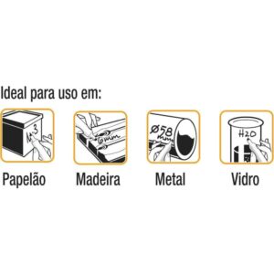 Pincel Marcador Permanente Marking Vermelho - Imagem 2