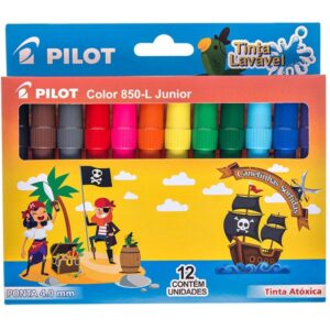 Caneta Hidrografica Color 850L Junior 12 Cores - Imagem 1