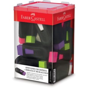 Borracha Colorida Fc Mix Black Neon C/Apontador - Imagem 1