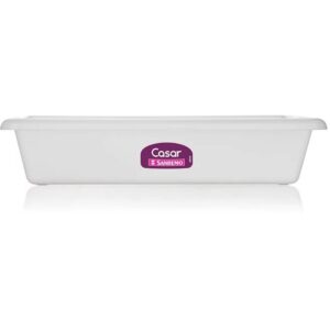 Bandeja Plastica Alimentos Branca M 44CM - Imagem 1