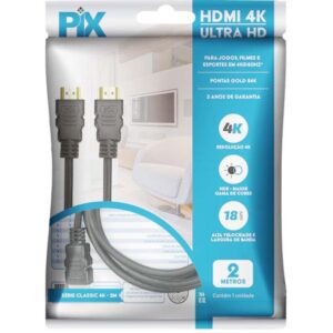 Cabo HDMI HDMI X HDMI 2.0 4K 2MTS. - Imagem 2