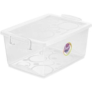 Caixa Plastica Multiuso Cristal 4L 19X26X12CM C/Trava - Imagem 1