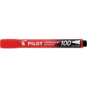 Pincel Marcador Permanente Sca 100 Ponta Redonda Vermelho - Imagem 2