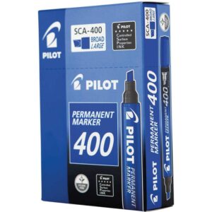 Pincel Marcador Permanente Sca 400 Ponta Chanfrada Azul - Imagem 3