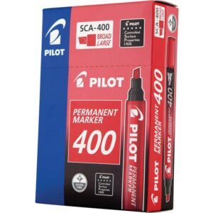 Pincel Marcador Permanente Sca 400 Ponta Chanfrada Vermel - Imagem 3