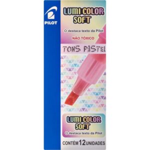 Caneta Marca Texto Lumicolor Soft Rosa Pastel - Imagem 3