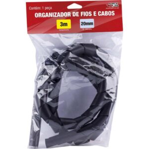 Organizador de Cabos Espiral 20MMX1,5MM 3MTS. Preto - Imagem 2
