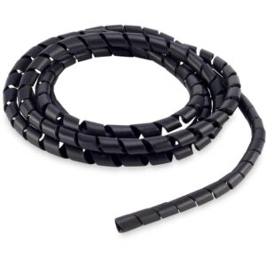 Organizador de Cabos Espiral 12MMX1,1MM 3MTS. Preto - Imagem 1