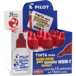 Tinta Marcador Quadro Branco Reabastecedor Wbm-7 VERM.15ML - Imagem 1
