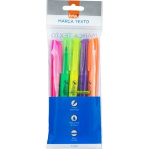 Caneta Marca Texto Neon 5 Cores Blister