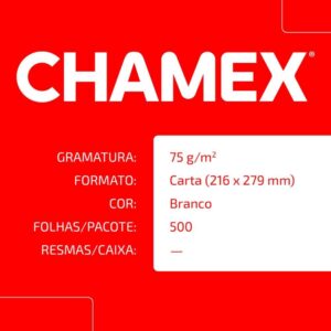 Papel Sulfite Carta Chamex 75G 500 Fls. - Imagem 5