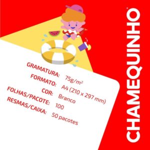 Papel Sulfite A4 Chamequinho 75G.BCO C/100F - Imagem 6