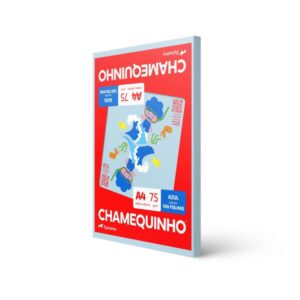 Papel Sulfite A4 Colorido Chamequinho 75G Azul - Imagem 1