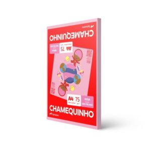 Papel Sulfite A4 Colorido Chamequinho 75G Rosa - Imagem 1