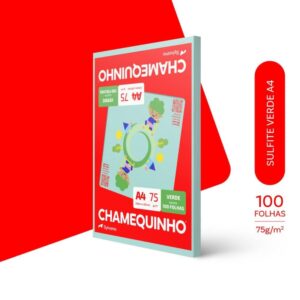 Papel Sulfite A4 Colorido Chamequinho 75G Verde - Imagem 2