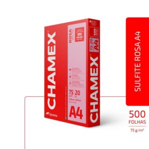 Papel Sulfite A4 Colorido Chamex 75G Rosa - Imagem 2