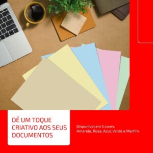Papel Sulfite A4 Colorido Chamex 75G Marfim - Imagem 3