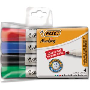 Pincel Quadro Branco Marking C/ 04CORES Az+vm+vd+pt