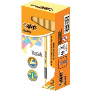 Caneta Marca Texto Marking Amarelo Pastel - Imagem 1