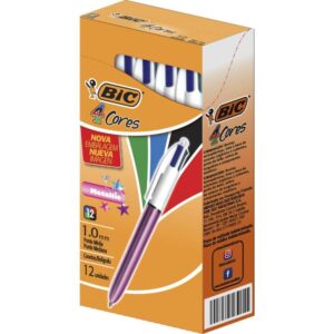 Caneta Esferografica Bic 4 Cores Metallic Corpo Rs - Imagem 1