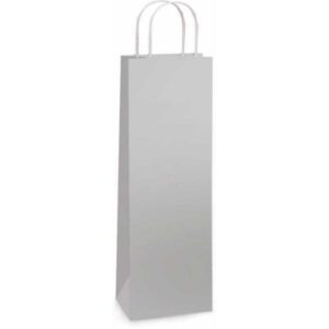 Embalagem para Garrafa Sacola Lamin.prata 35X13X8CM