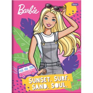 Caderno Brochurao Capa Dura Barbie 80FLS. - Imagem 3