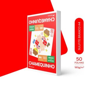 Papel Sulfite A4 Chamequinho 60K 180G Branco - Imagem 2