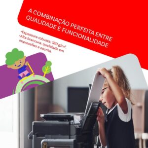 Papel Sulfite A4 Chamequinho 60K 180G Branco - Imagem 4