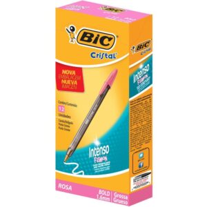 Caneta Esferografica Cristal Bold Fashion Rosa - Imagem 1
