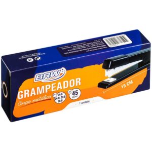 Grampeador Metal P/45FLS 26/6 19CM Preto - Imagem 2