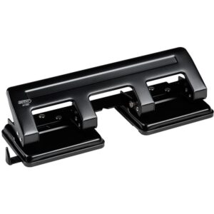 Perfurador de Papel Metal 4 Furos P/20FLS Preto - Imagem 1