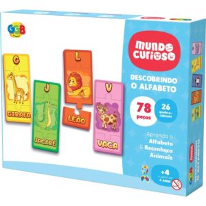 Brinquedo Educativo Descobrindo o Alfabeto 78PCS - Imagem 1
